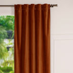 Rideau à passant velours de coton 135x260 VELVET - terracotta