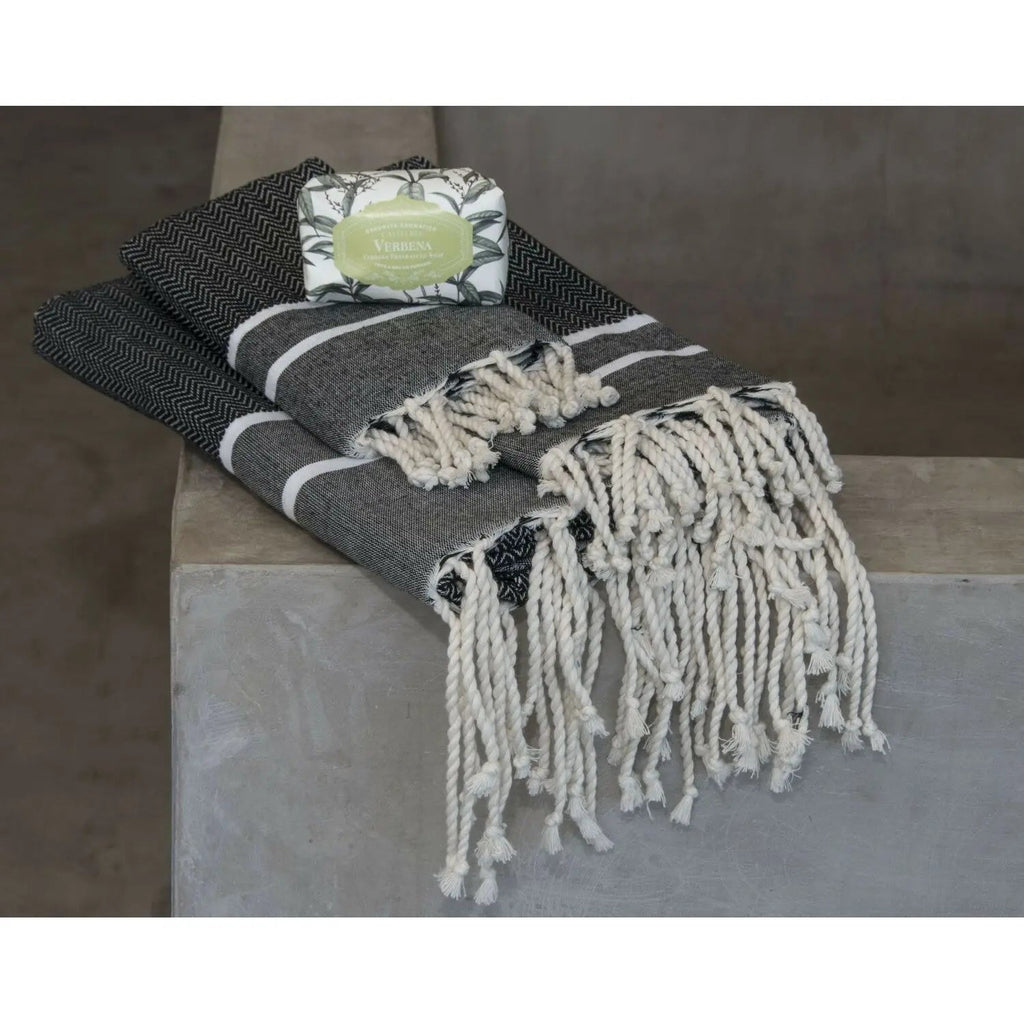 Foutas de bain (1+2) coton 100x200+2(50x80) STOCKHOLM    febronie.com