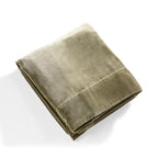 Rideau à passant velours de coton 135x260 VELVET - vert kaki