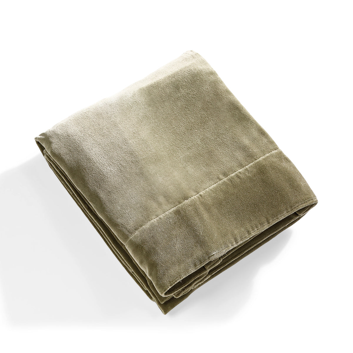 Rideau à passant velours de coton 135x260 VELVET - vert kaki