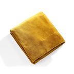 Rideau à passant velours de coton 135x260 VELVET - jaune moutarde