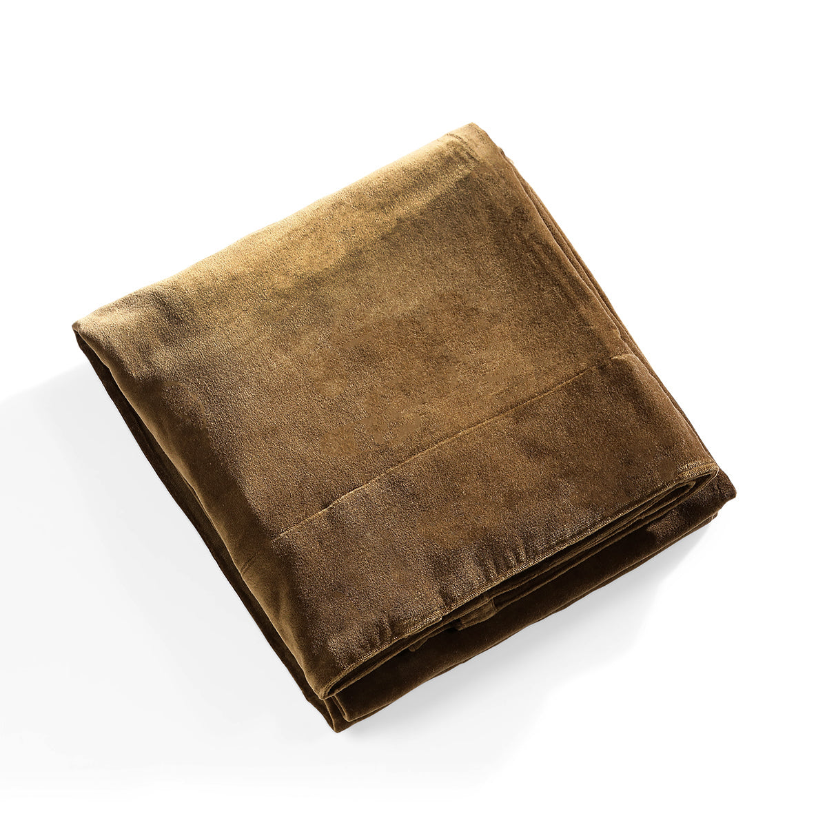 Rideau à passant velours de coton 135x260 VELVET - brun chêne