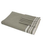 Nappe + 10 serviettes coton 180x400 MAHDIA - vert olive