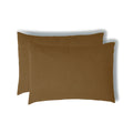 Taie d'oreiller (x2) gaze de coton noisette CARLA 50x70