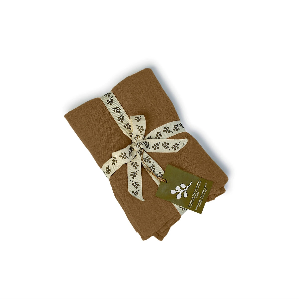 Taie d'oreiller (x2) gaze de coton noisette CARLA