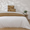 Edredon velours de coton 90x200 DANUBE - camel