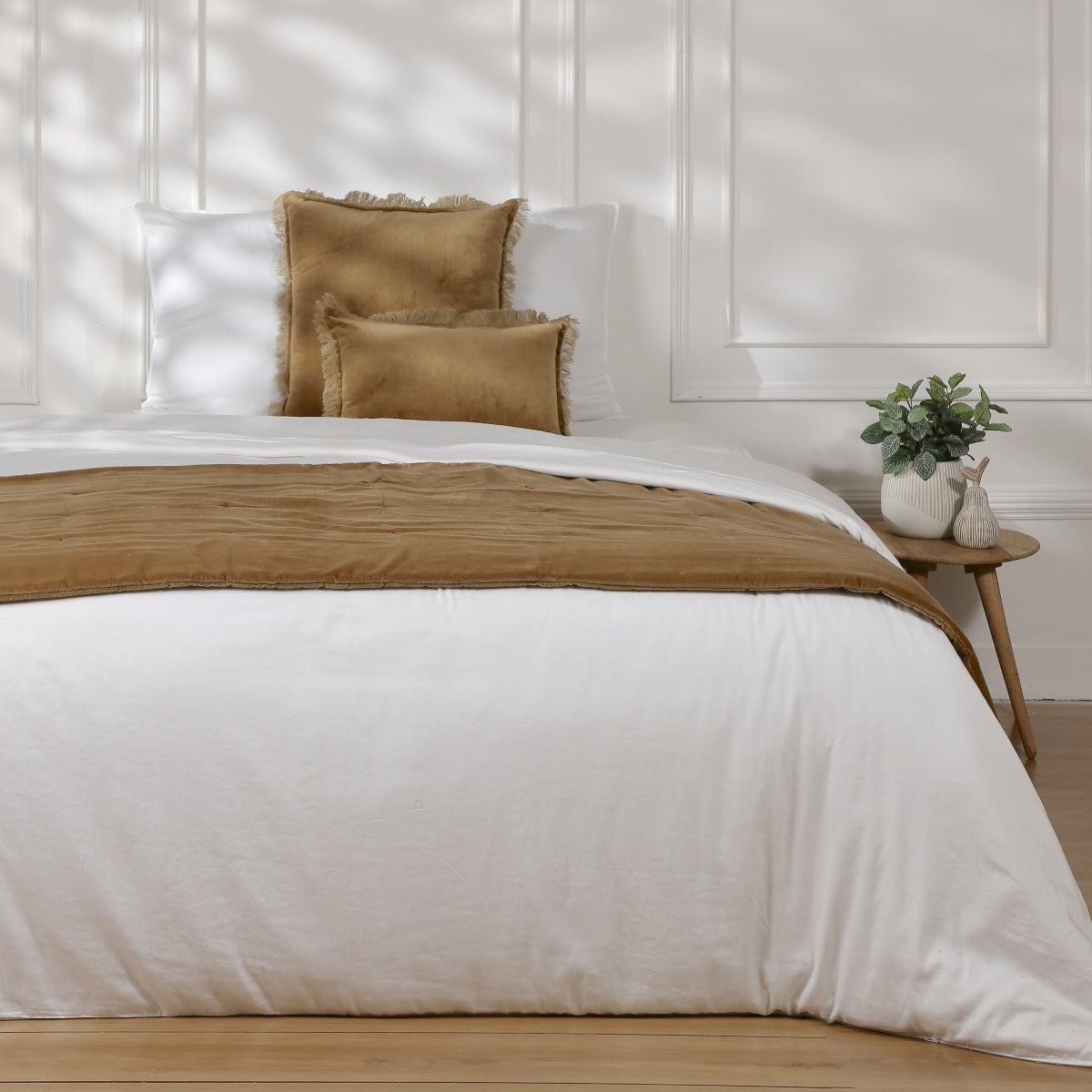 Edredon velours de coton 90x200 DANUBE