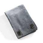 Rideau à oeillets velours de coton 135x260 VELVET - bleu orage