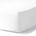 Drap housse satin lavé de coton bio blanc GAIA - 140x200x30 cm