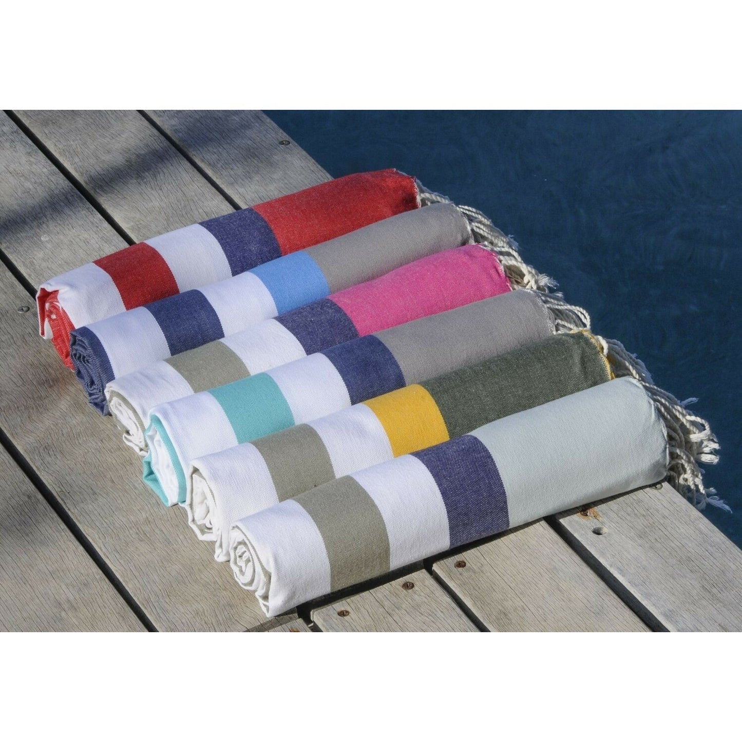 Fouta tricolore coton ARCACHON 100x200