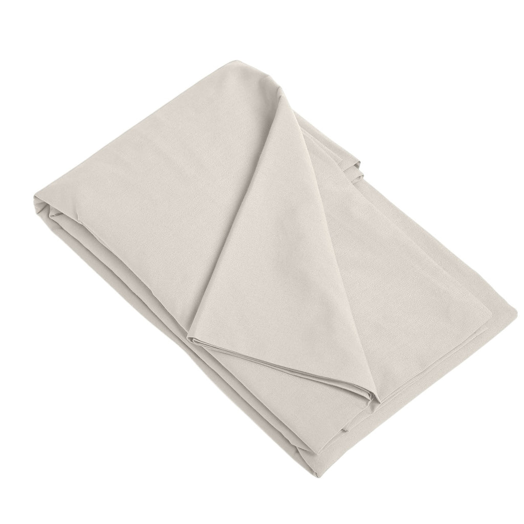Drap housse satin lavé de coton bio grège GAIA - 140x200x30 cm