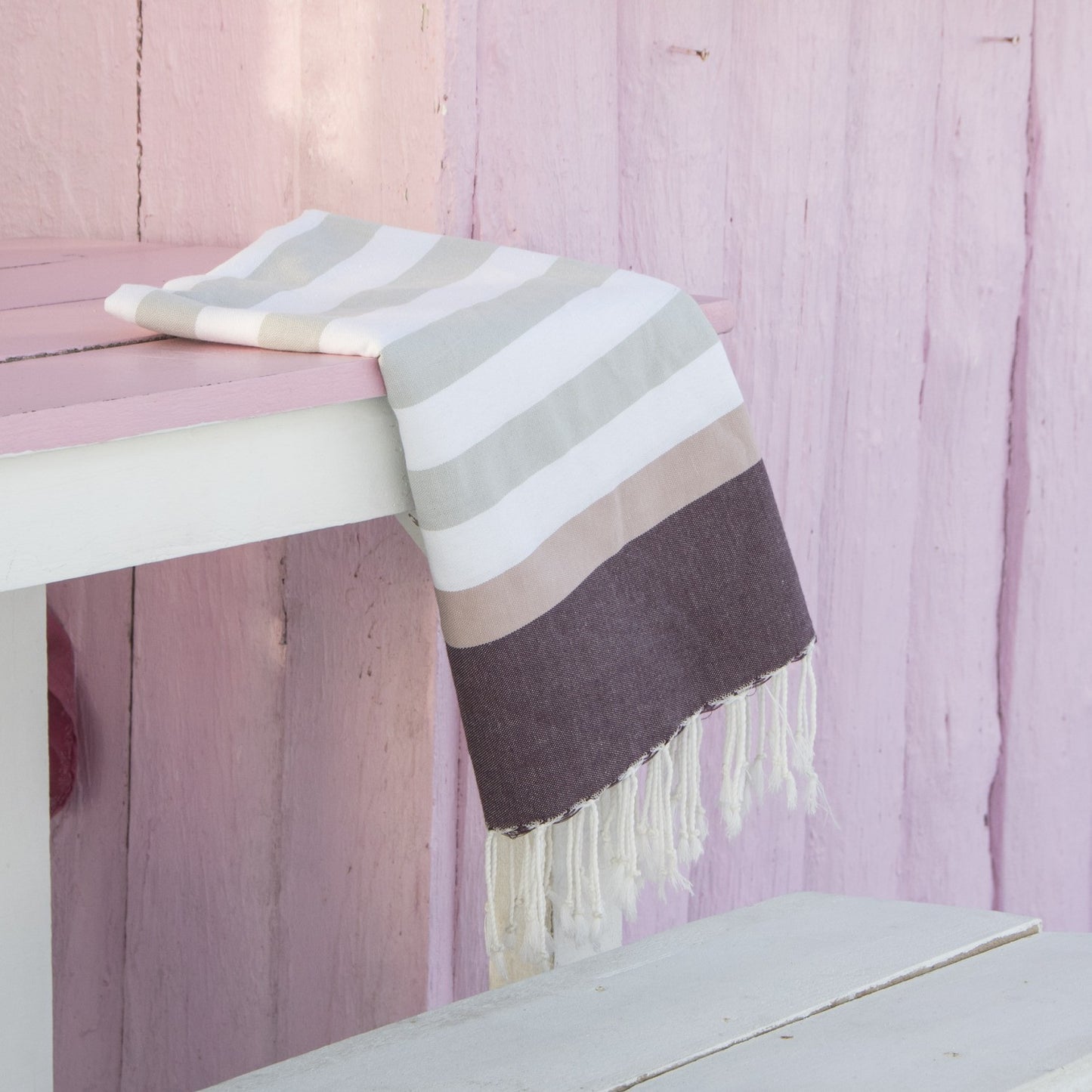 Fouta tricolore coton ARCACHON 100x200