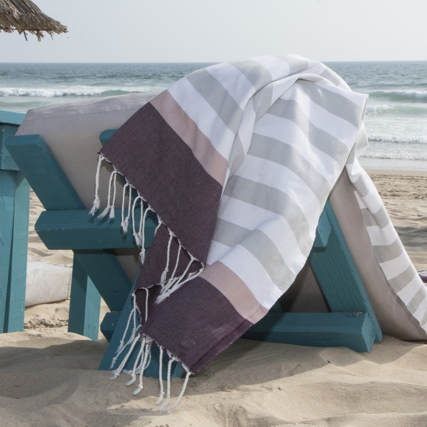 Fouta tricolore coton ARCACHON 100x200