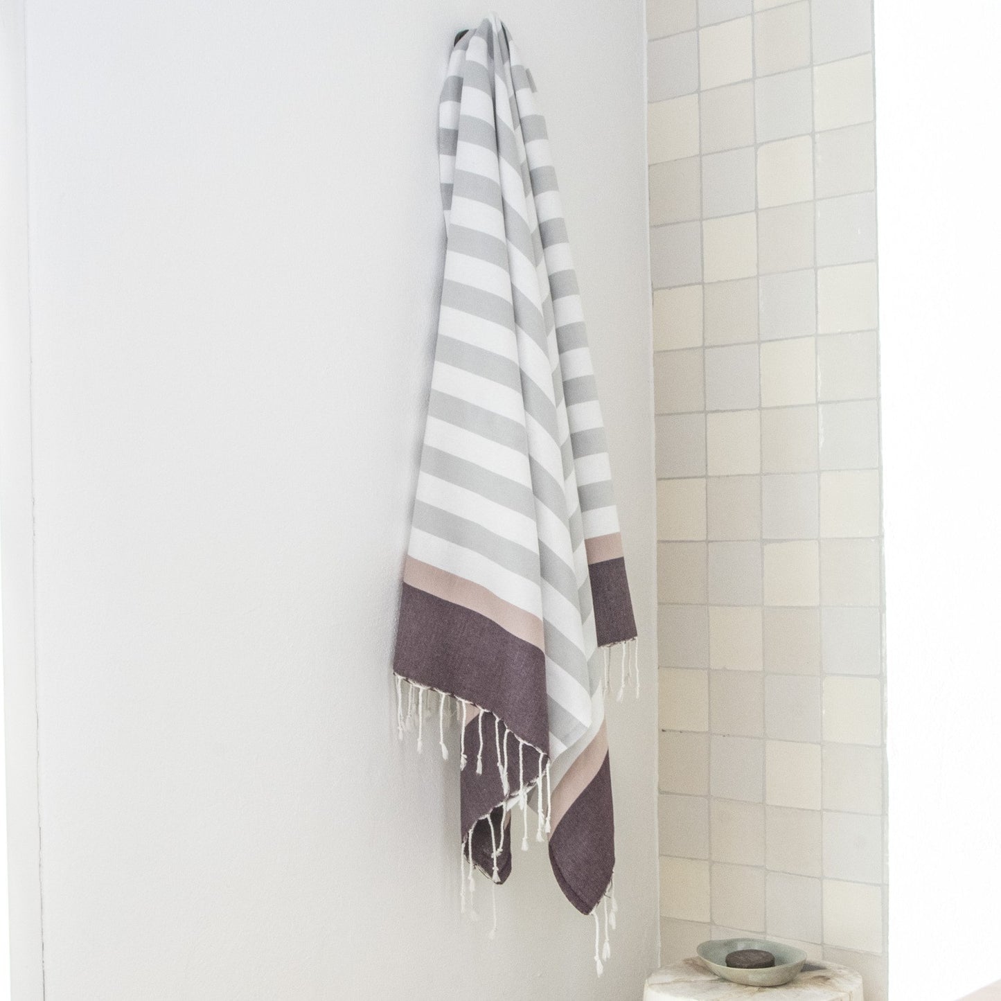 Fouta tricolore coton ARCACHON 100x200