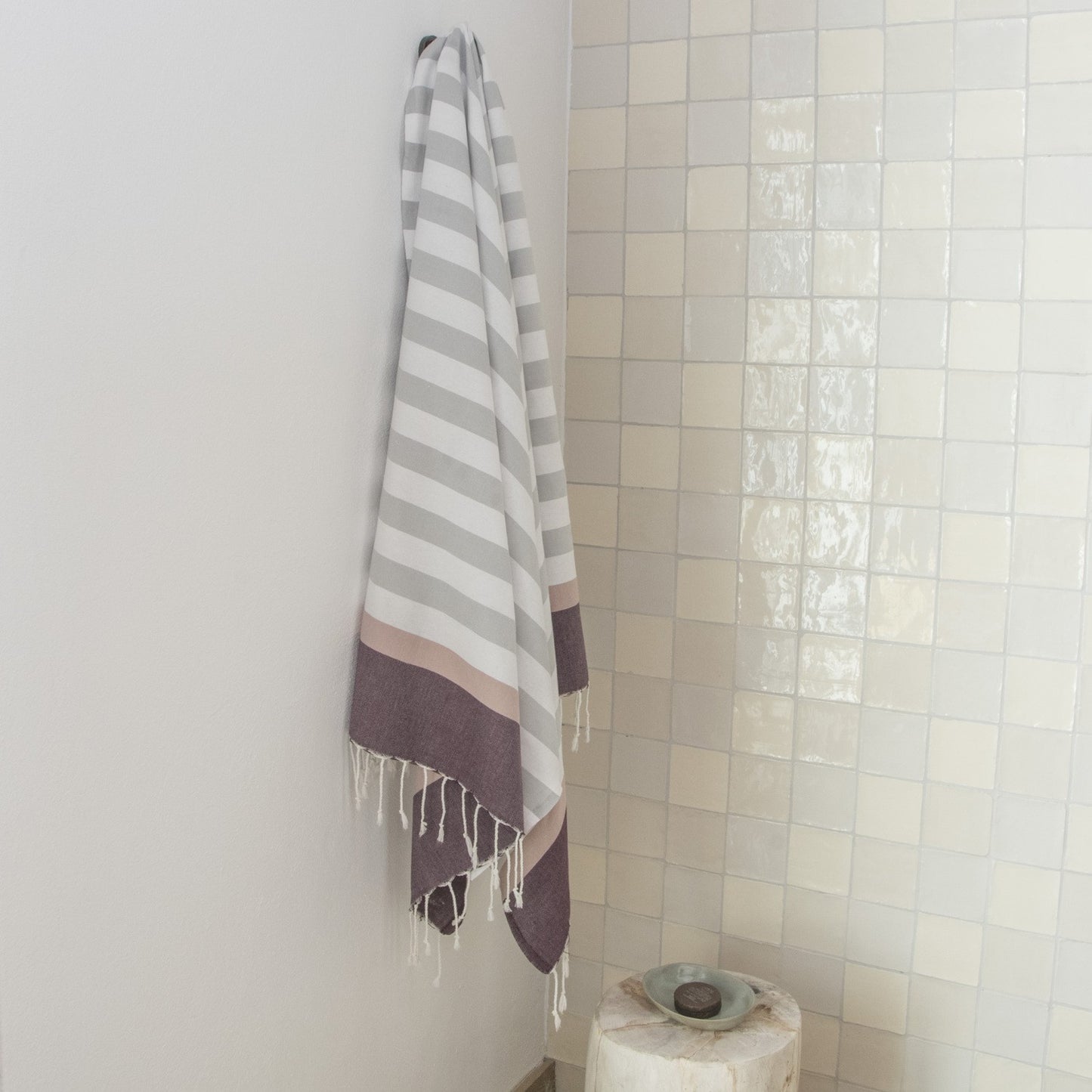 Fouta tricolore coton ARCACHON 100x200