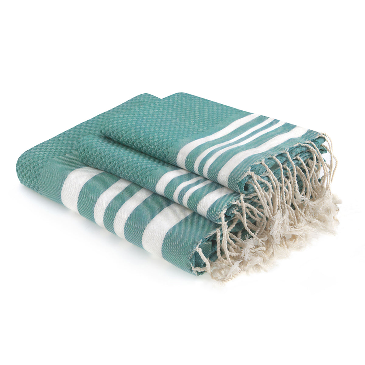 Foutas de bain coton (x3) HAMPTONS 100x200 + 40x60 (x2) - febronie.com