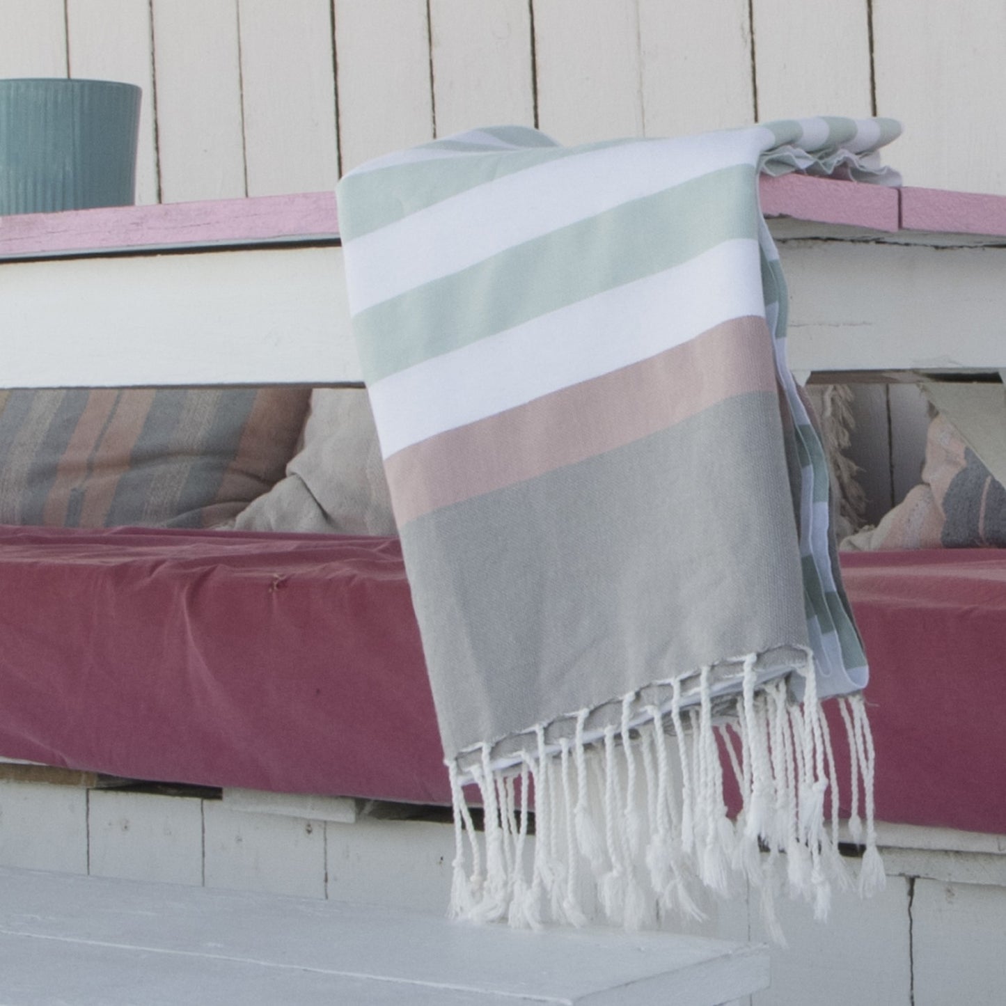 Fouta tricolore coton ARCACHON 100x200