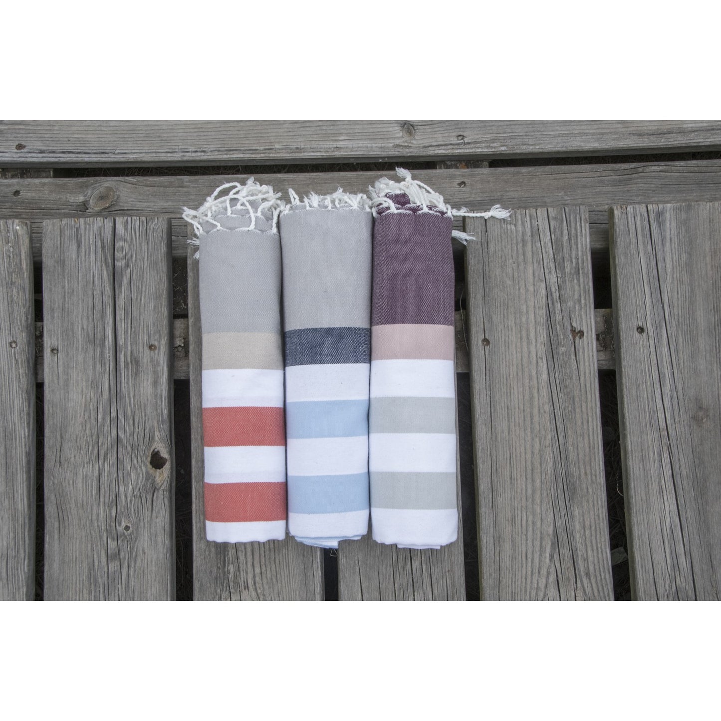 Fouta tricolore coton ARCACHON 100x200