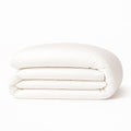 Housse de couette satin lavé de coton bio blanc GAIA - 200x200 cm