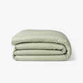 Housse de couette satin lavé de coton bio vert céladon GAIA - 200x200 cm