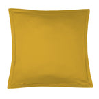 Parure + taies 65x65 satin de coton jaune moutarde JULIA - 240x220+2(65x65) cm