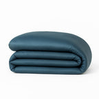 Housse de couette satin lavé de coton bio orage GAIA - 200x200 cm