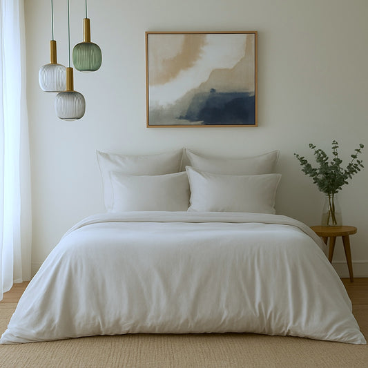 Housse de couette coton bio lyocell grège GAIA - febronie.com