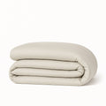 Housse de couette satin lavé de coton bio grège GAIA - 200x200 cm