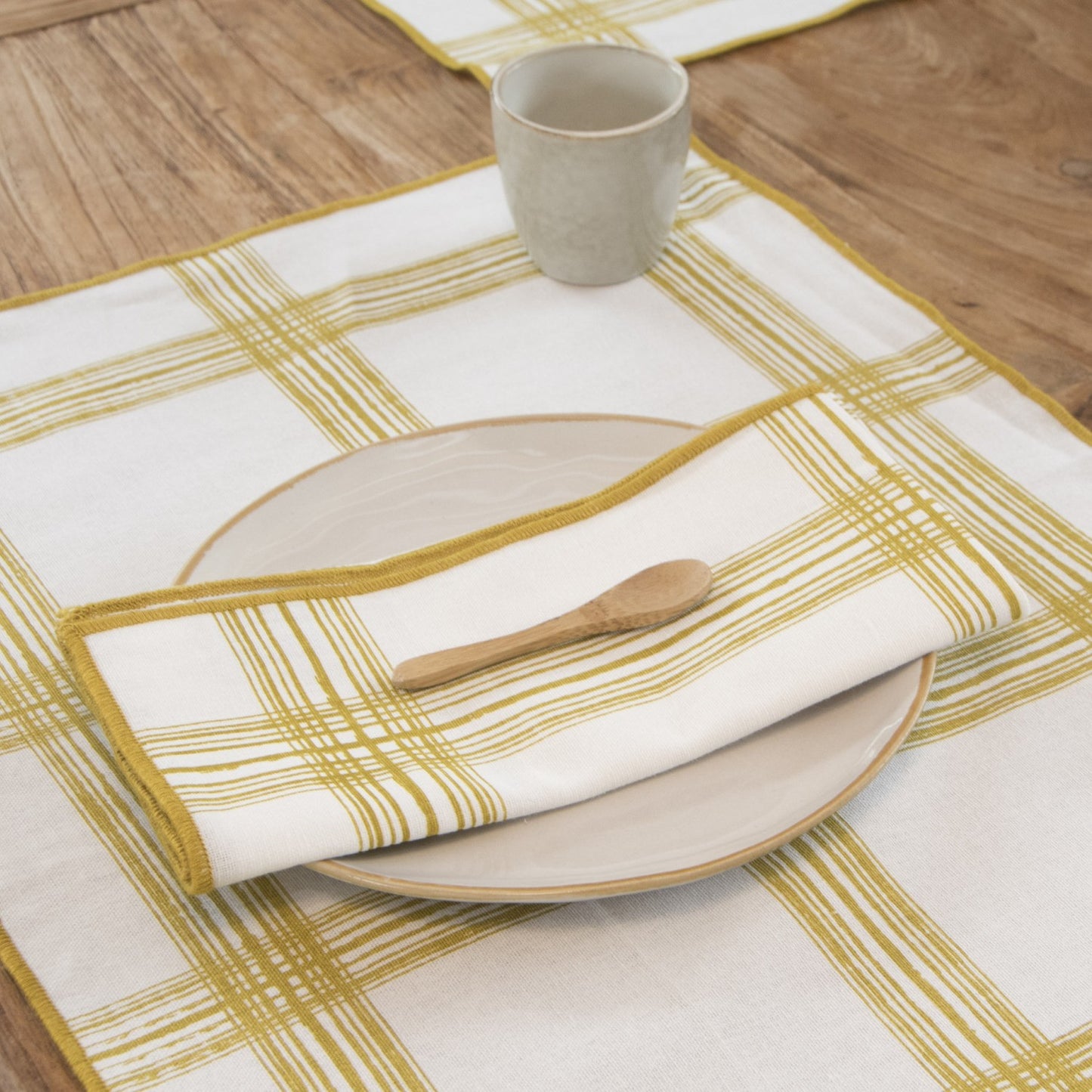 Serviette de table coton (x4) MADRAS 45x45