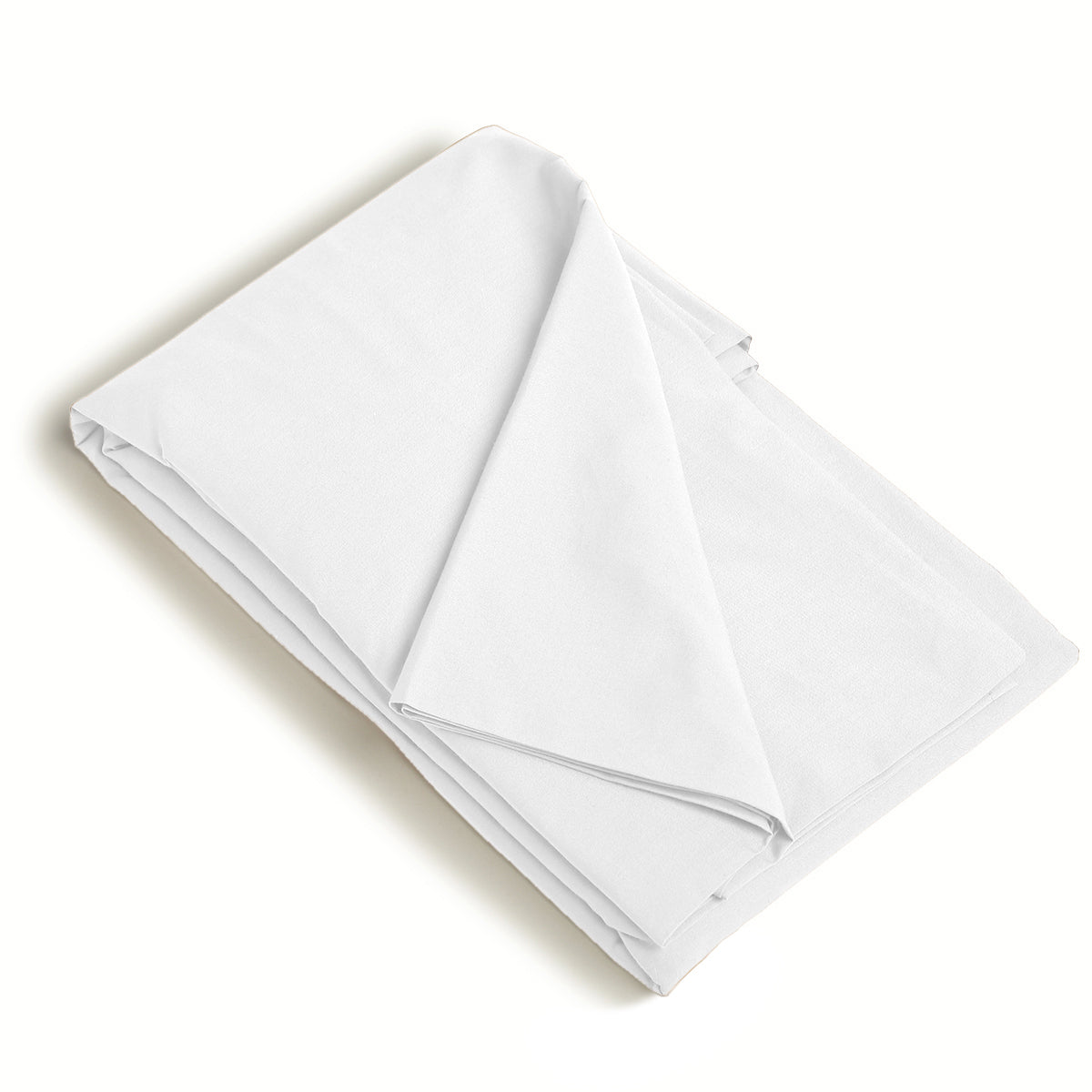 Parure + taies 65x65 satin lavé de coton bio blanc GAIA - 260x240+2(65x65) cm