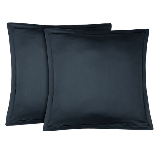 Taie d'oreiller (x2) satin de coton bleu nuit JULIA