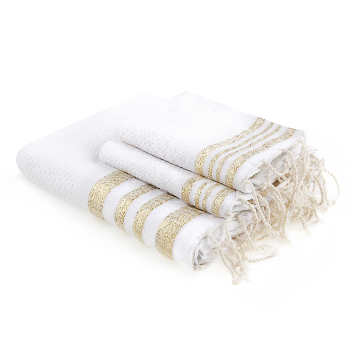Bath set, 1 fouta + 2 hand towels cotton 100x200+2(40x60) HAMPTONS