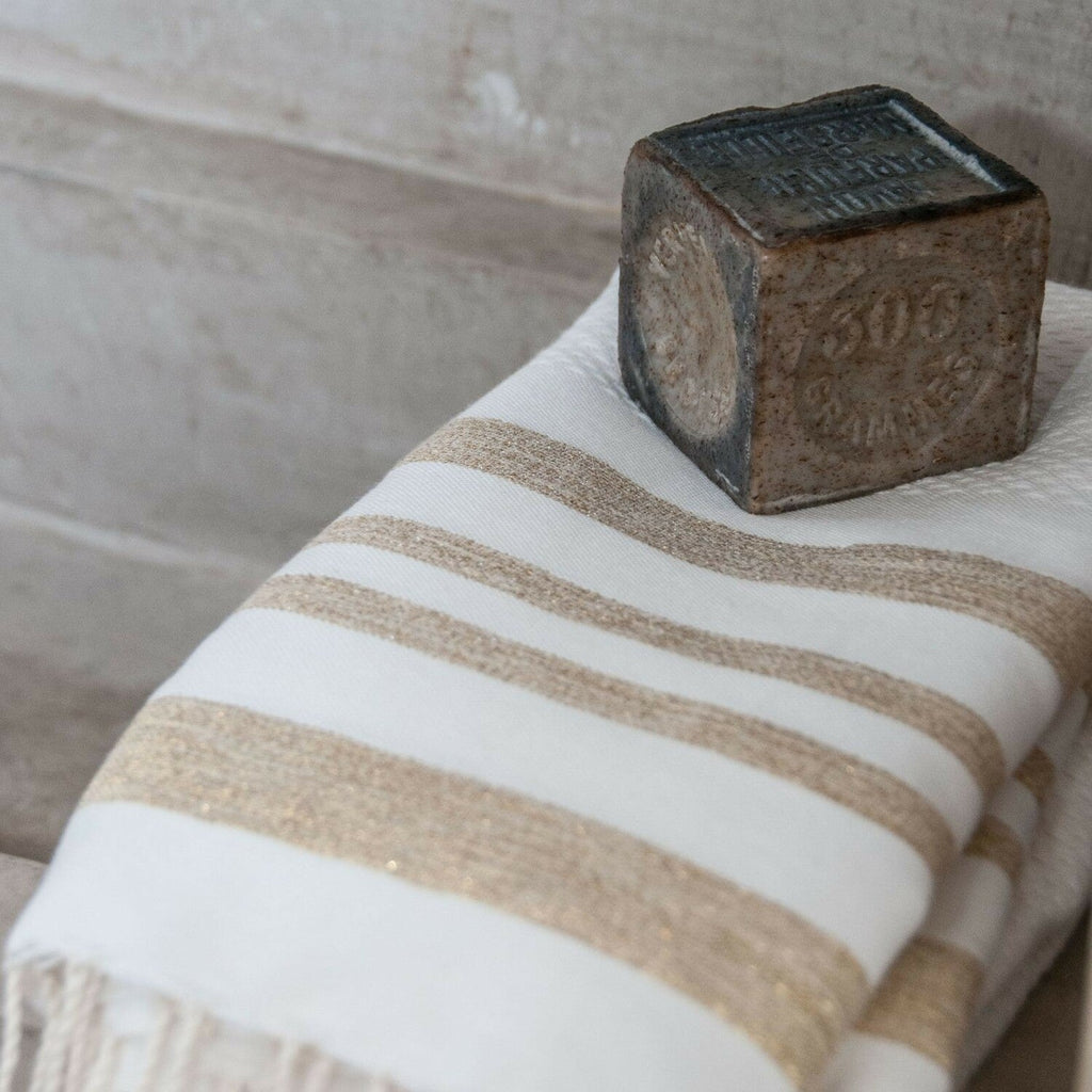 Bath set, 1 fouta + 2 hand towels cotton 100x200+2(40x60) HAMPTONS