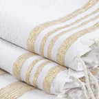 Bath set, 1 fouta + 2 hand towels cotton 100x200+2(40x60) HAMPTONS