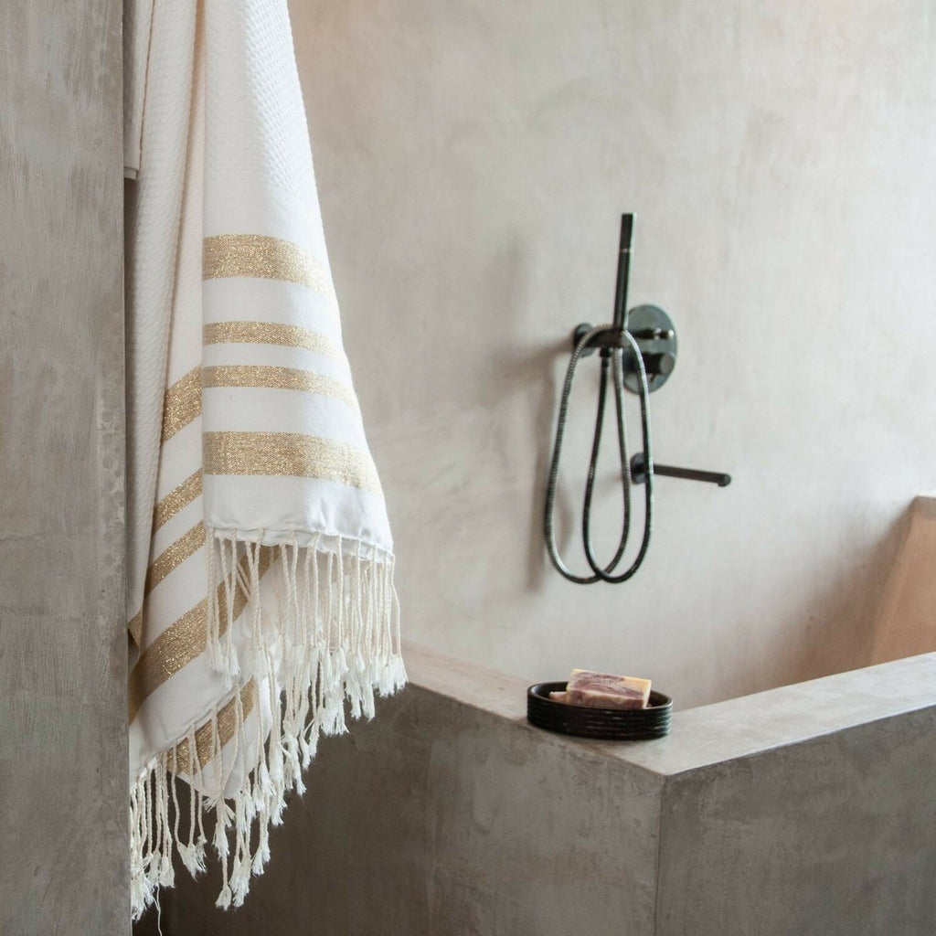 Bath set, 1 fouta + 2 hand towels cotton 100x200+2(40x60) HAMPTONS