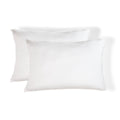 Taie d'oreiller (x2) satin lavé de coton bio blanc GAIA - 50x70 cm