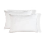 Taie d'oreiller (x2) satin lavé de coton bio blanc GAIA - 50x70 cm