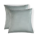 Taie d'oreiller (x2) satin lavé de coton bio vert céladon GAIA - 65x65 cm