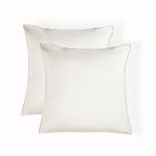 Taie d'oreiller (x2) satin lavé de coton bio grège GAIA - 65x65 cm