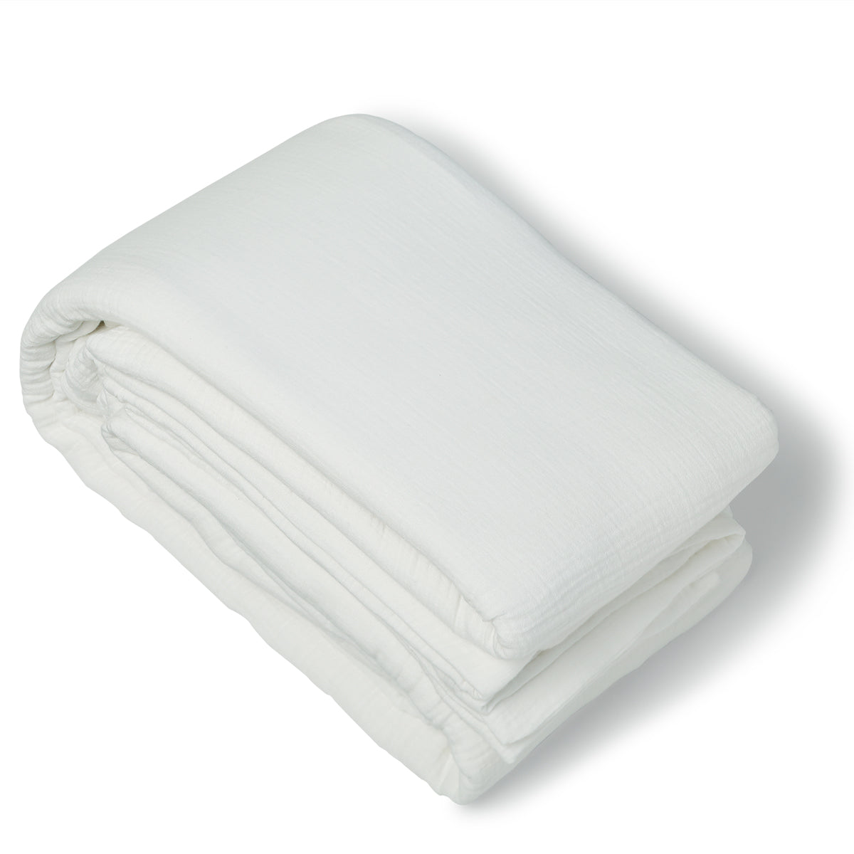 Housse de couette gaze de coton blanc CARLA 200x200