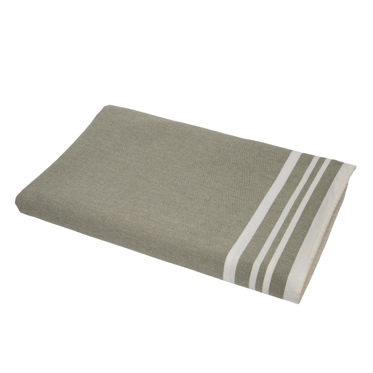 Chemin de table coton 50x150 MAHDIA - vert olive