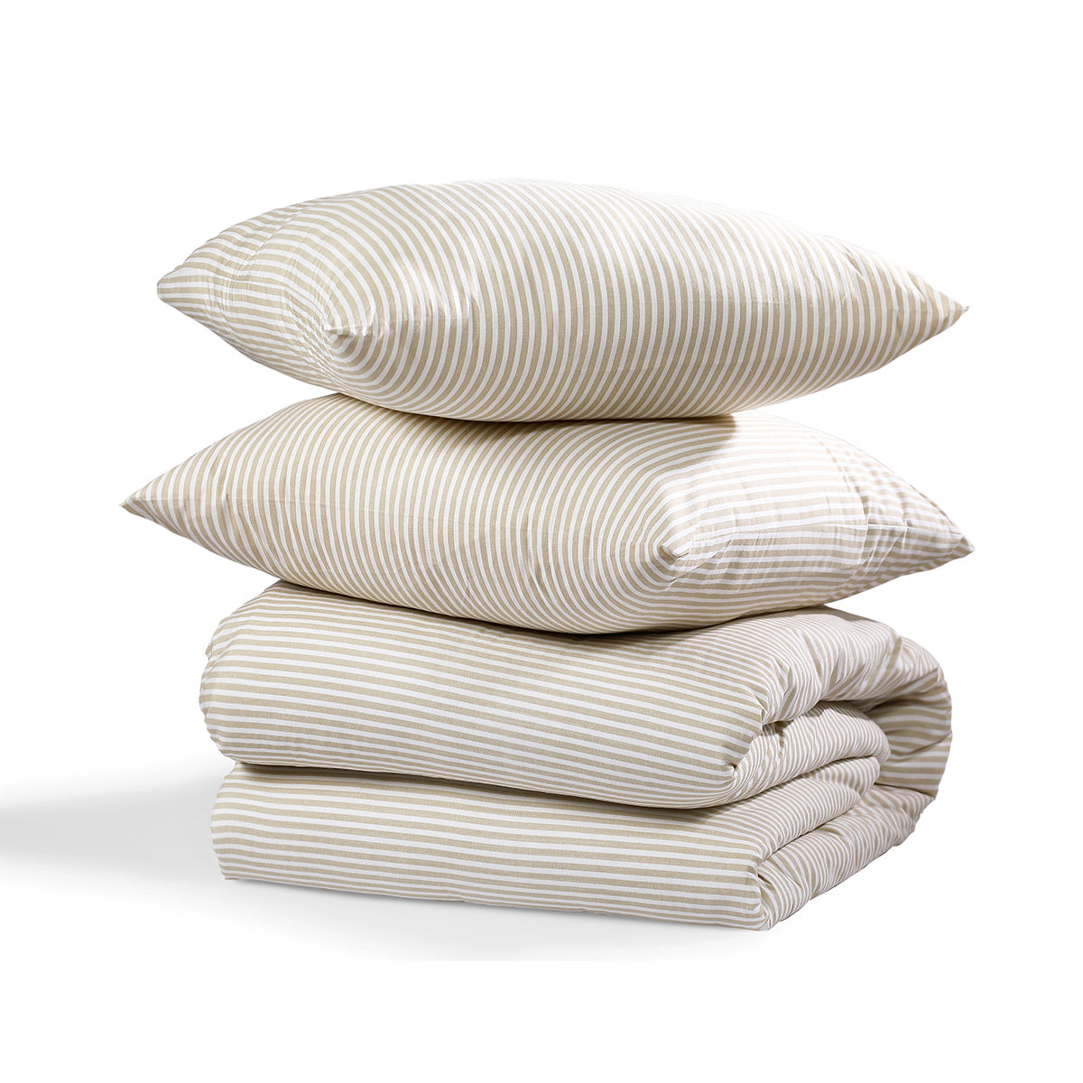 Parure + taies 65x65 coton lavé sable LUNAR