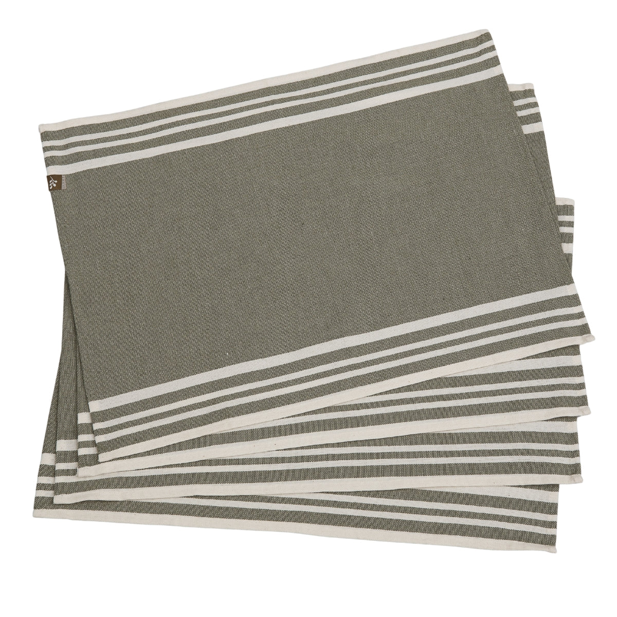 Set de table (x4) coton 35x50 MAHDIA - vert olive