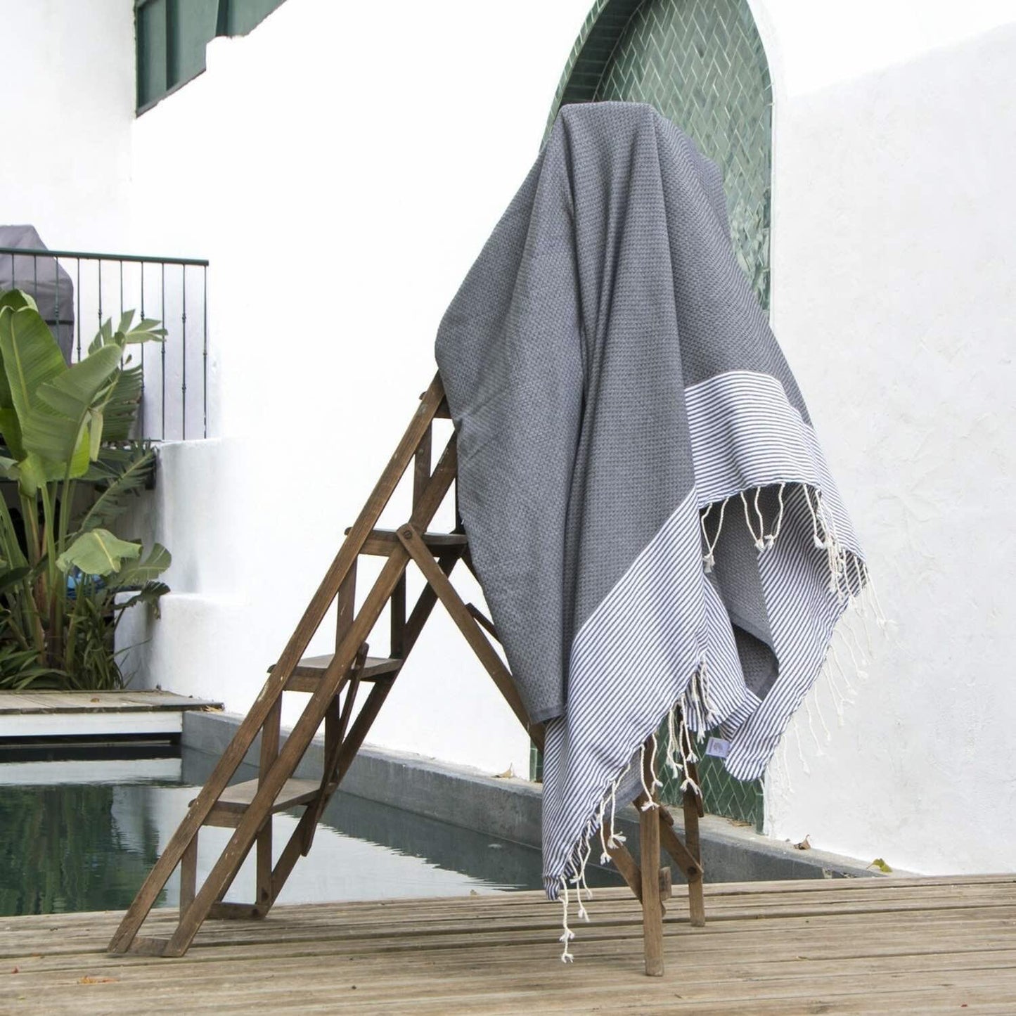 Fouta XXL nid d'abeille coton IBIZA 200x200