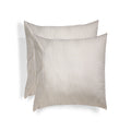 Taie d'oreiller (x2) coton lavé sable LUNAR - 65x65 cm
