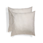 Taie d'oreiller (x2) coton lavé sable LUNAR - 65x65 cm