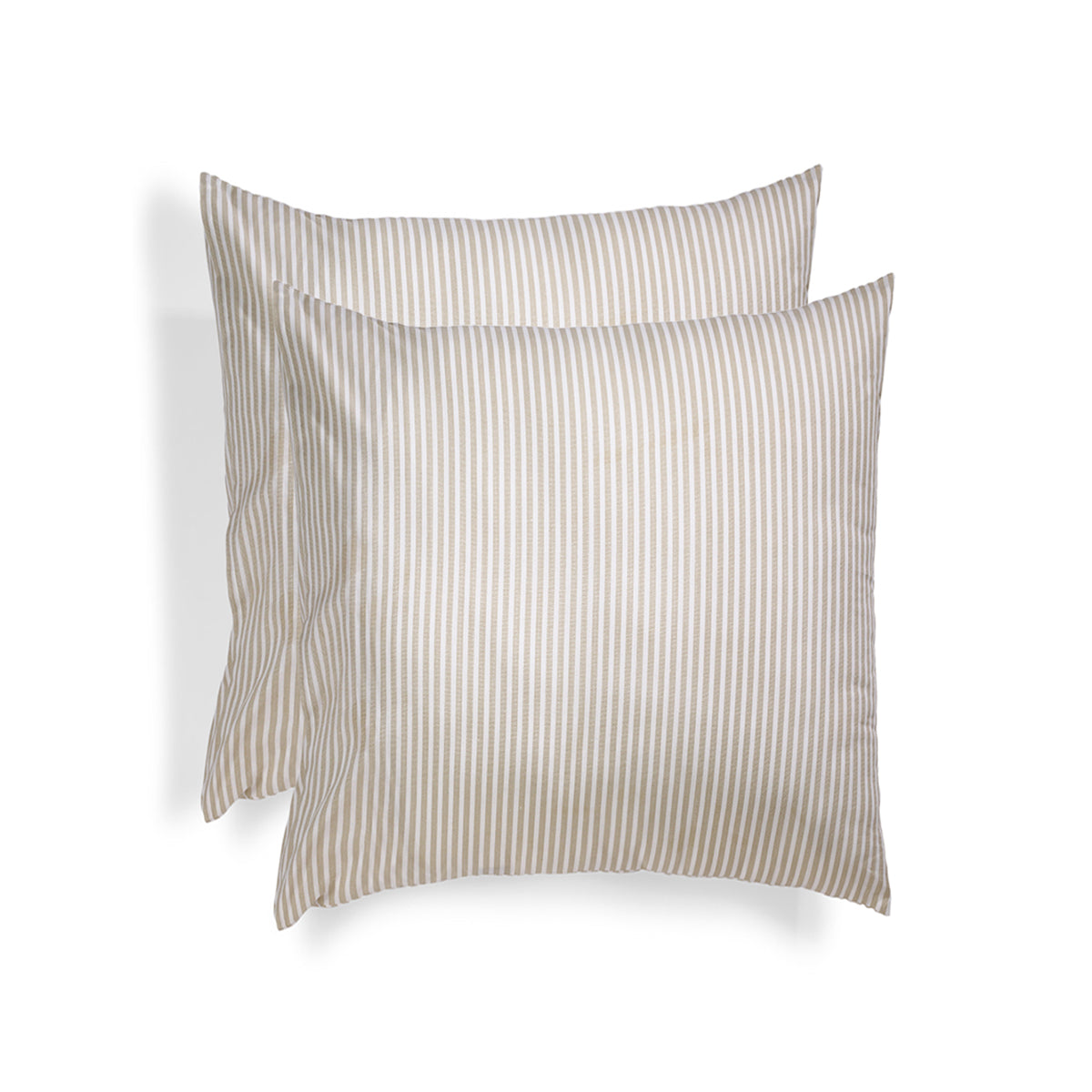 Taie d'oreiller (x2) coton lavé sable LUNAR