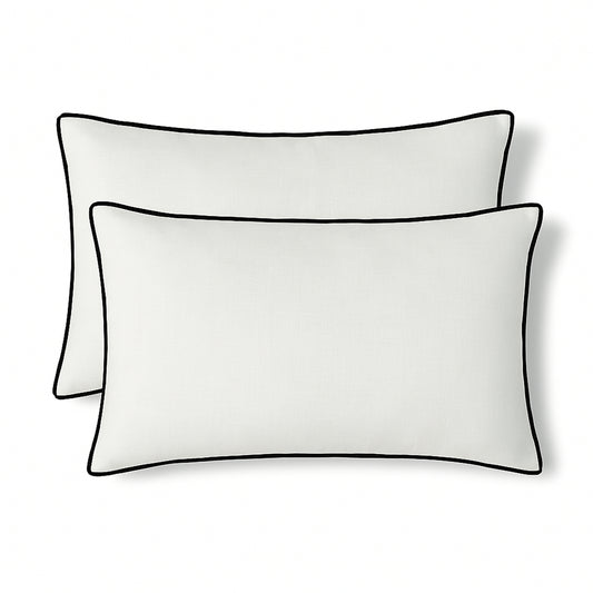 Lot de 2 housses de coussin toile de coton 50x30 JULES - febronie.com