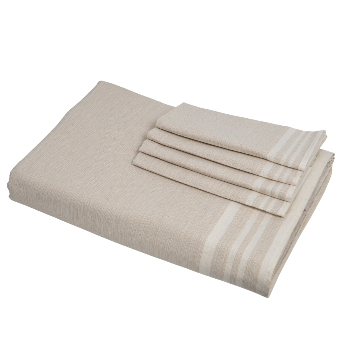 Nappe + 8 serviettes coton 180x350 MAHDIA