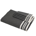 Nappe + 8 serviettes coton 180x350 MAHDIA - noir